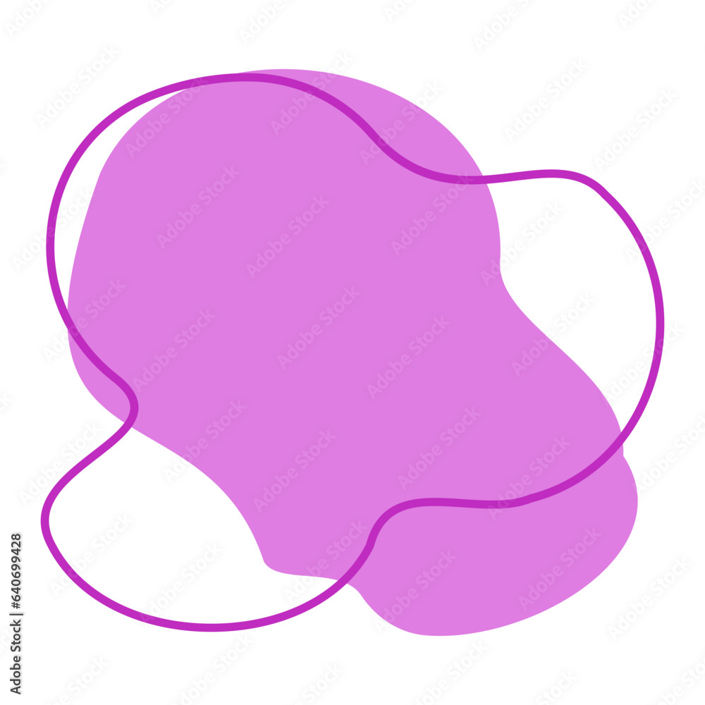 organic blob with outline organic blob with outline