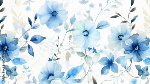 Watercolor flowers seamless background.For fabric design. Beautiful flower pattern
