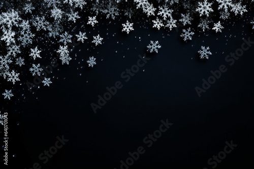 plain black background with a winter theme