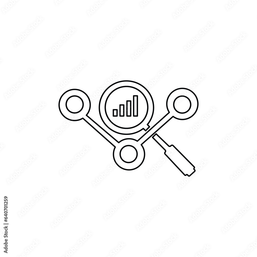 Competitor Analysis outline icon. Line art vector. Competitor Analysis outline icon. Line art vector.