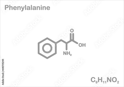 Phenylalanine. Simplified structural formula. 
