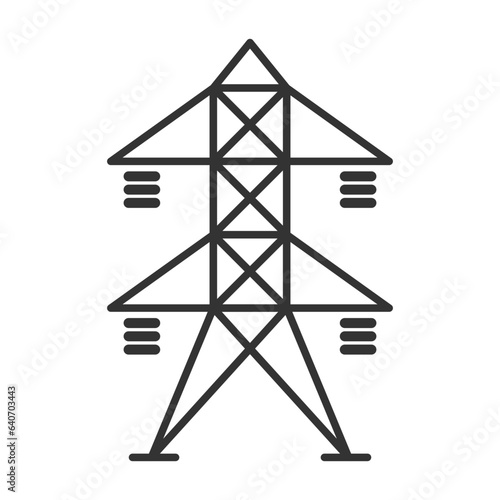 High voltage line icon. Vector illustration.