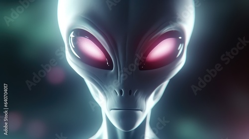Alien Dual lighting portrait, Alien declassified reports UFO sightings conspiracy theory photo