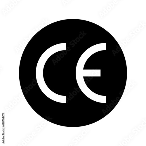 CE mark symbol. CE symbol vector icon. CE European Conformity certification mark. Vector 10 eps. photo