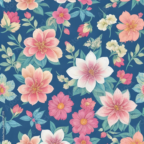 seamless pattern with flowers Creative texture for fabric  packaging  textiles  wallpaper  and clothing