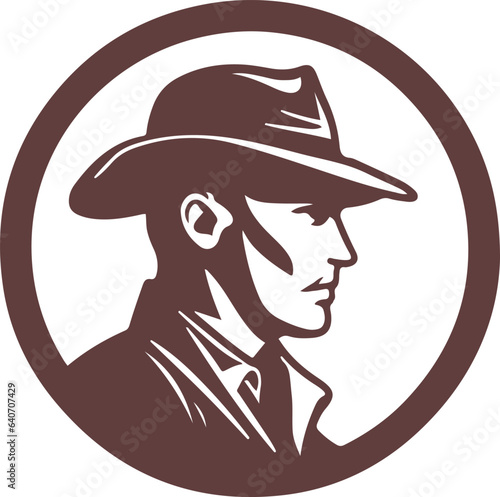 Wild West Cowboy Silhouette Logo