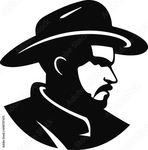 Wild West Cowboy Silhouette Logo