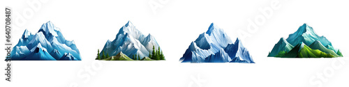 Mountain Range clipart collection, vector, icons isolated on transparent background © DigitalParadise