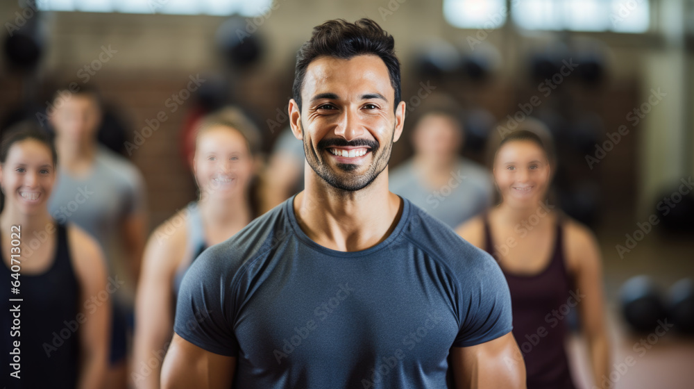 Portrait of athletic man in a gym Portrait of athletic man in a gym