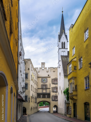 Historic city gate of Wasserburg am Inn