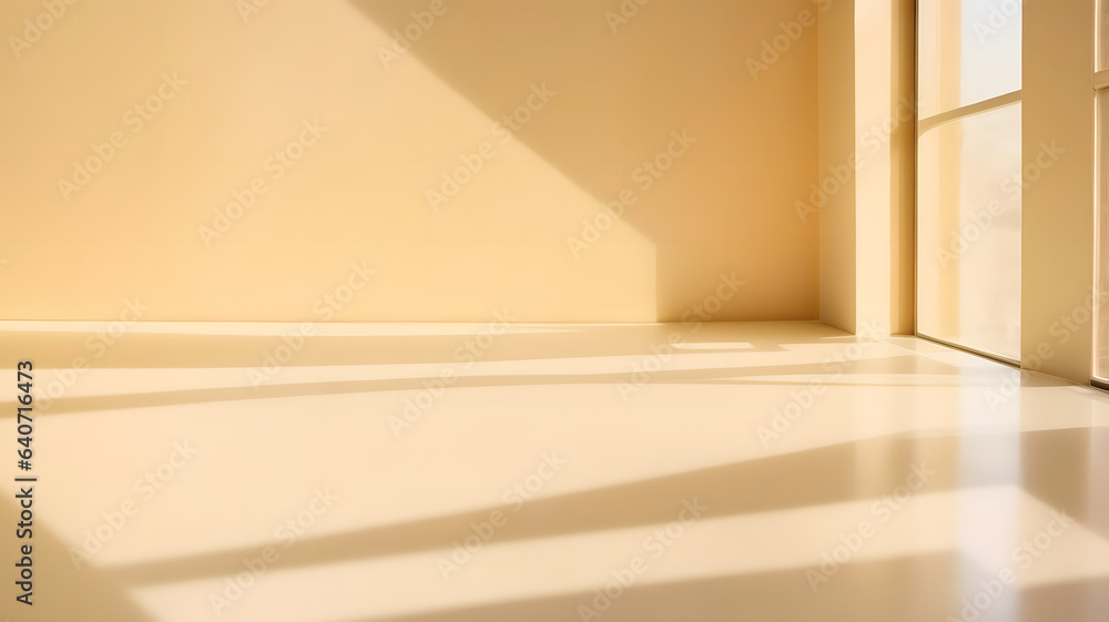 Fototapeta premium floor surface with shadow and sunlight from windows