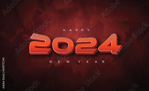 Happy new year 2024 background illustration.