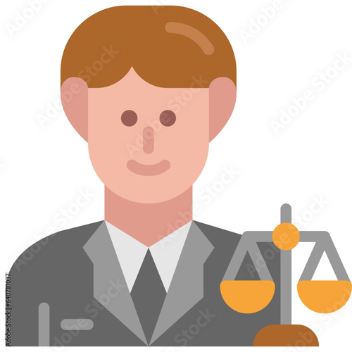 lawyer flat icon
