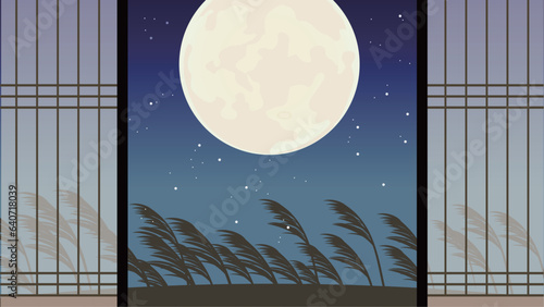 お月見の背景素材