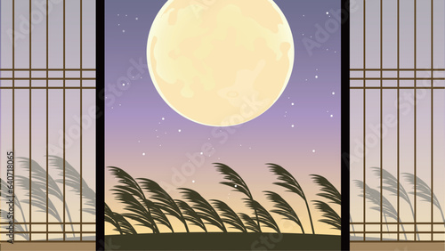 満月の背景素材