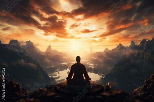 meditating healthy pose relax relaxation sunset sunrise wellbeing meditation yoga exercise man man fitness spir person peace body sunset zen health leisure yoga zen meditation active 1 wellness pose