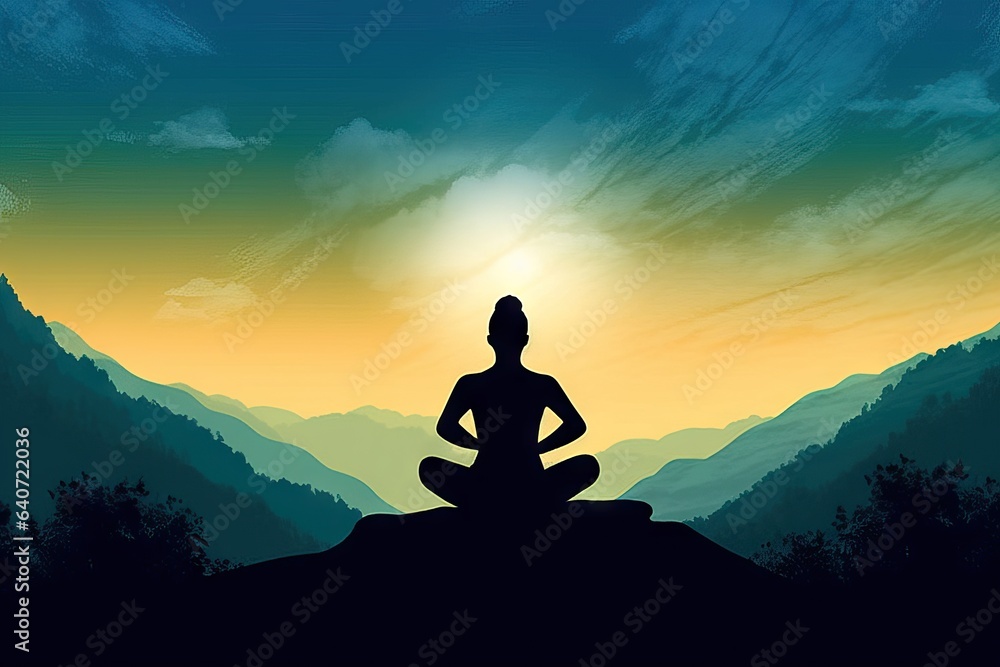 mountain relax dawn exercise man sunrise sunset pose moontains meditation space yoga lotus relaxation position peace background yoga nature s healthy meditation man silhouette zen fitness silhouette