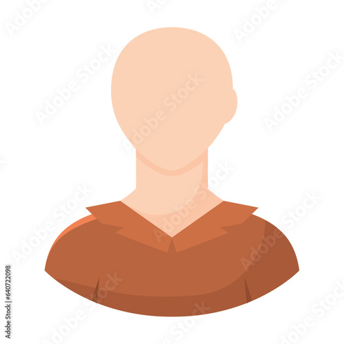 Isolated colored faceless avatar character Vector