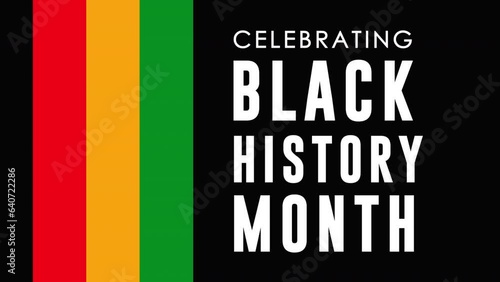 Black History Month Text animation