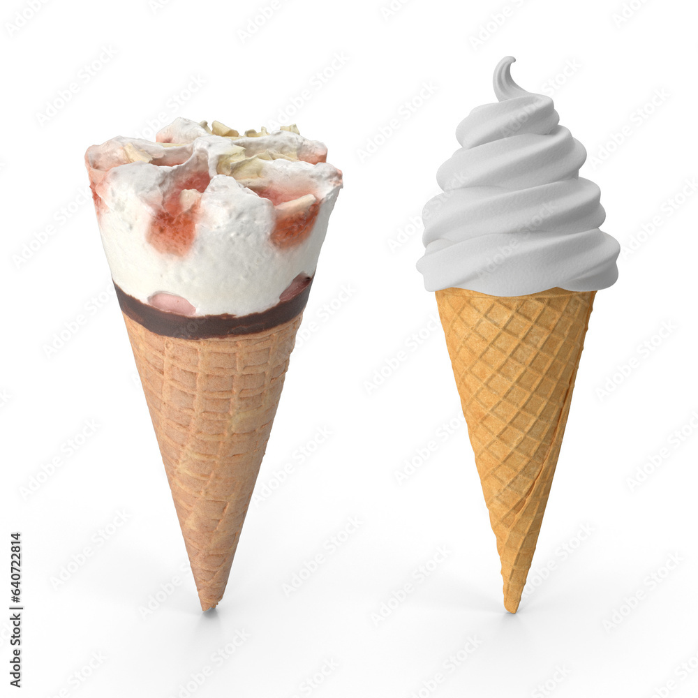 ice cream in a cone on transparent background ice cream in a cone on transparent background