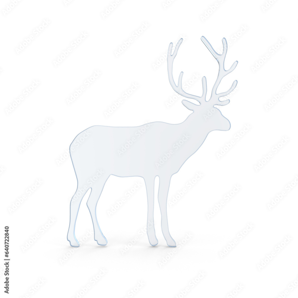 silhouette of a deer on transparent background