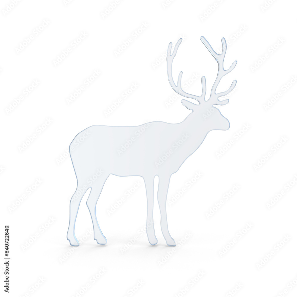 Fototapeta premium silhouette of a deer on transparent background