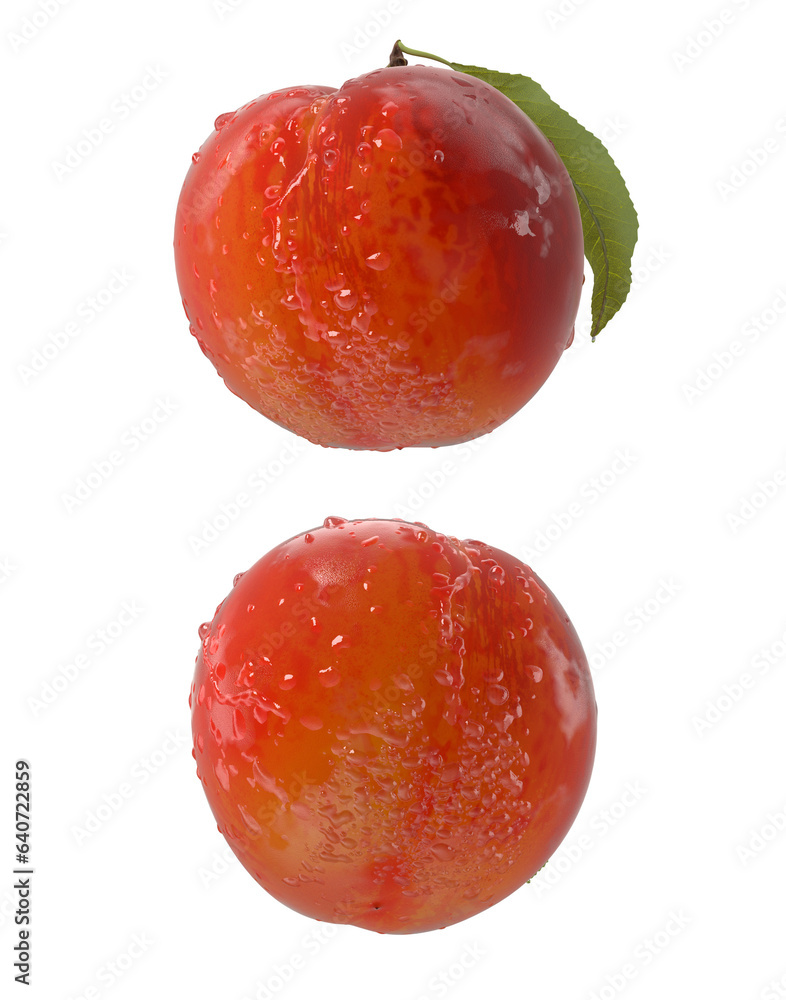red apple with water drops on transparent background red apple with water drops on transparent background