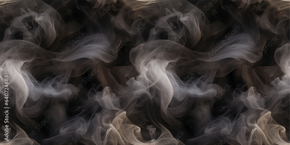 Obraz premium Smoke waves seamless pattern. Vapor billows in the environment. Moving air surface. 