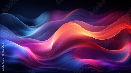 Wallpaper Mural abstract colorful background with smooth wavy lines in blue, purple and pink Torontodigital.ca