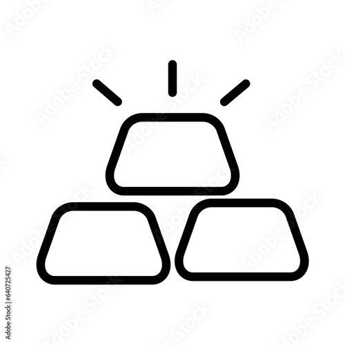 Bullion Gold Ingot Outline Icon