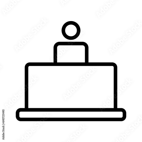 Court Jury Justice Outline Icon
