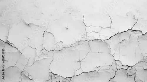 cracked white wall background. Cracked white concrete wall texture.  © korkut82