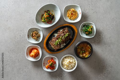 Korean food dish Soy Sauce Marinated Crab, Set Menu, Grilled La Ribs, Barley Gulbi, Grilled Dried Pollack, Side Dish © 형택 이