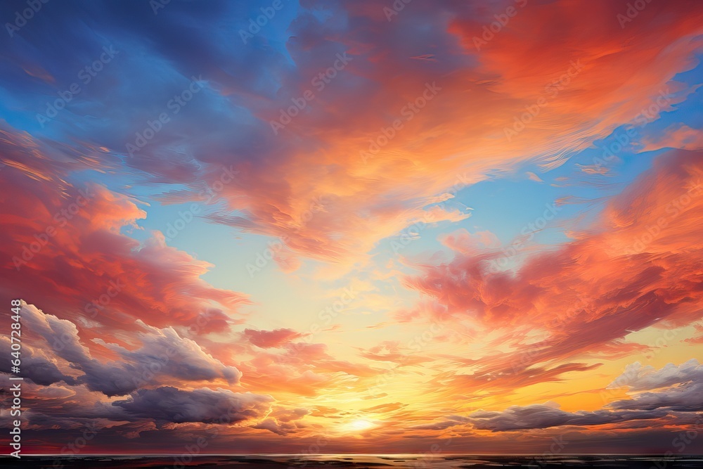 Fototapeta premium cloud light sunrise evening life illuminated freedom dramatic sunset bright red texture nobody only horizontal peace abstract sunset sunlight heave yellow sky sky vibrant bright stratosphere evening