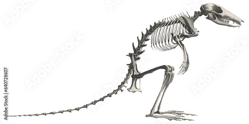 Cuadro en lienzo Wallaby Animal Anatomy Skeleton Scientific Illustration Skull And Bones