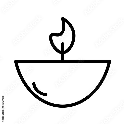 Candle Spa Wax Outline Icon