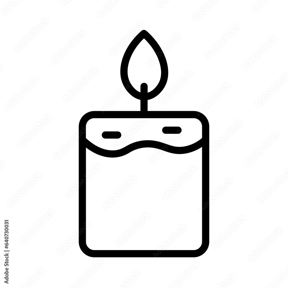 Relax Scent Candle Outline Icon Relax Scent Candle Outline Icon