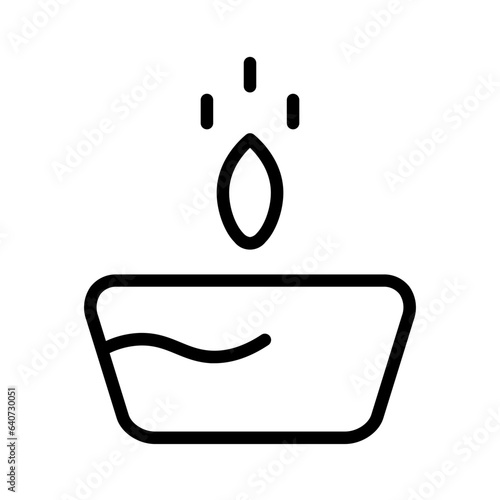 Aroma Candle Scent Outline Icon