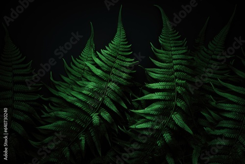 Fern leaves on a dark background