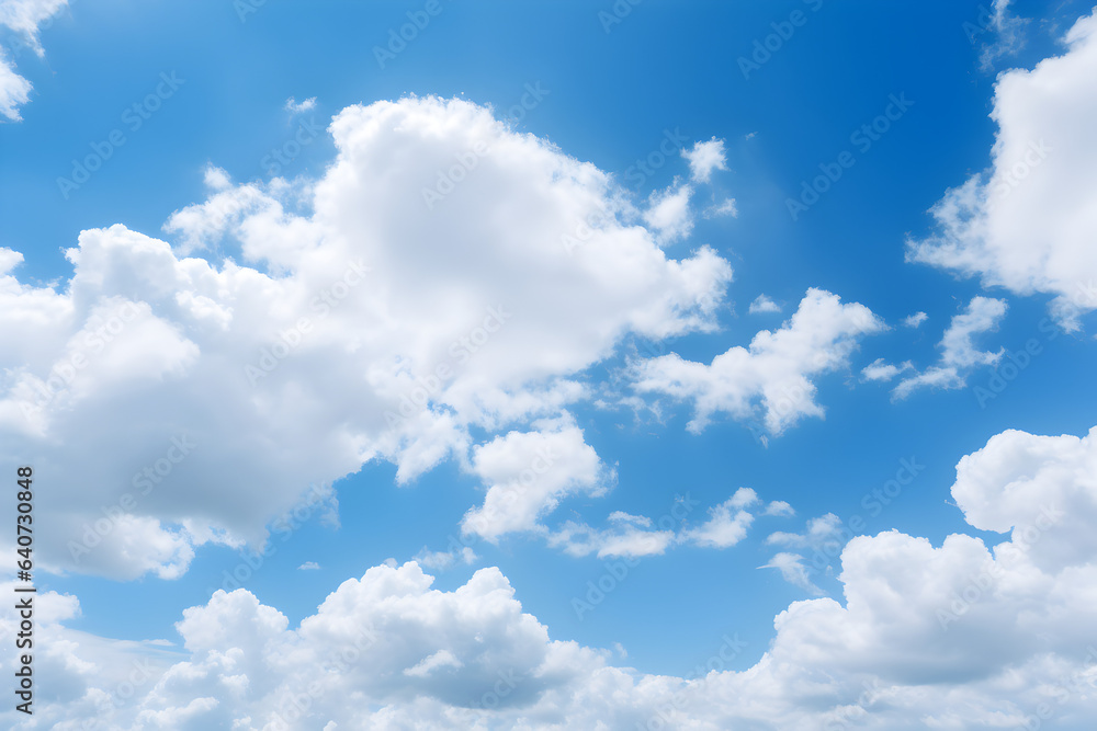 Fototapeta premium A blue sky with clouds in the sky