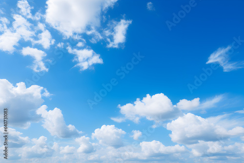 A blue sky with clouds in the sky