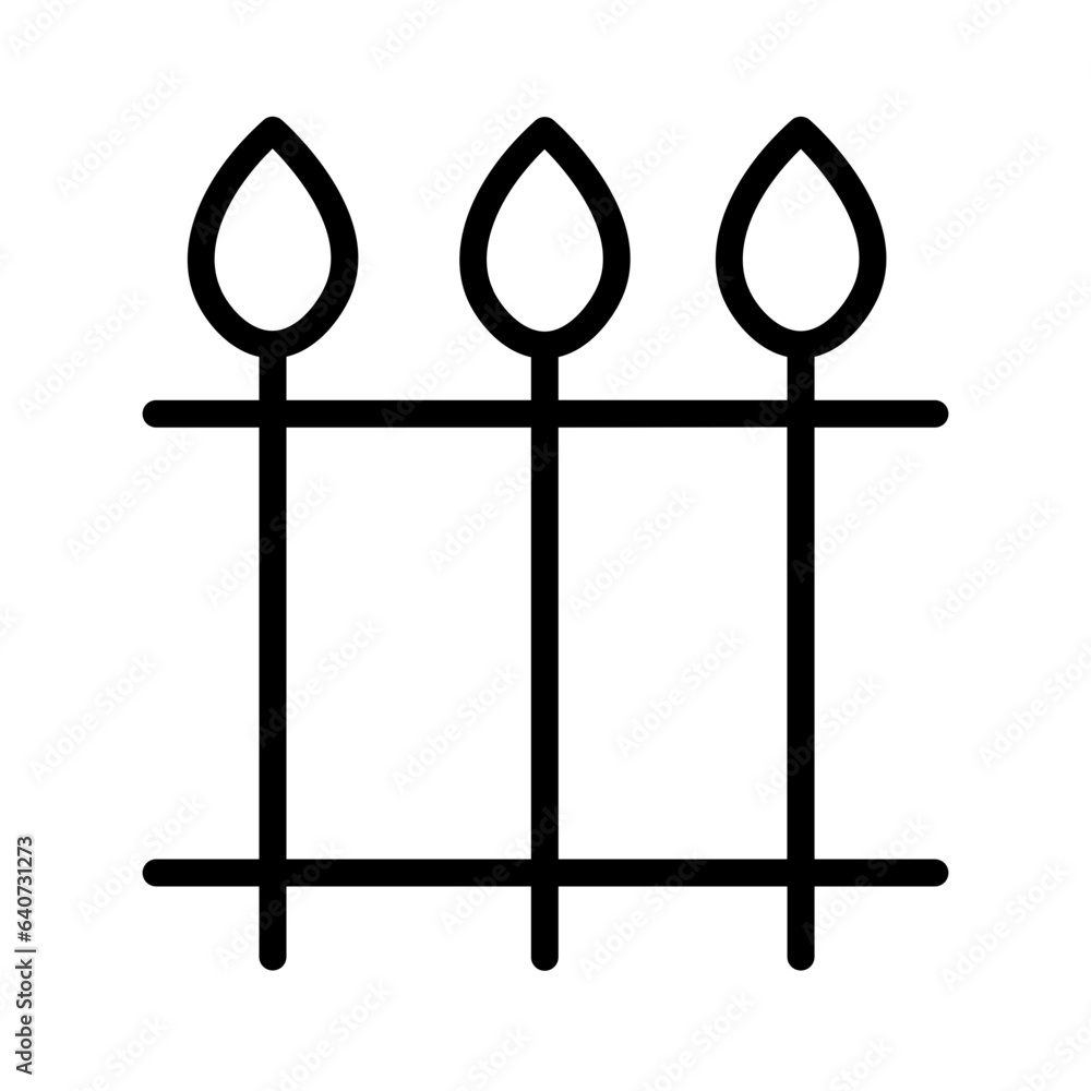Fence Frame Metal Outline Icon Fence Frame Metal Outline Icon