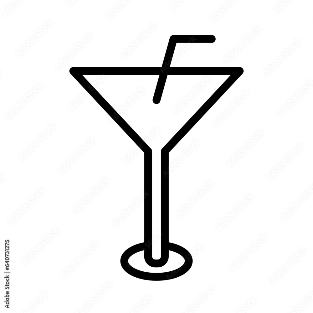Food Glass Olive Outline Icon Food Glass Olive Outline Icon