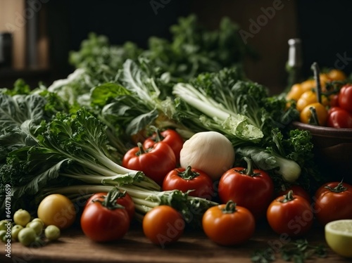 A table of vegetables