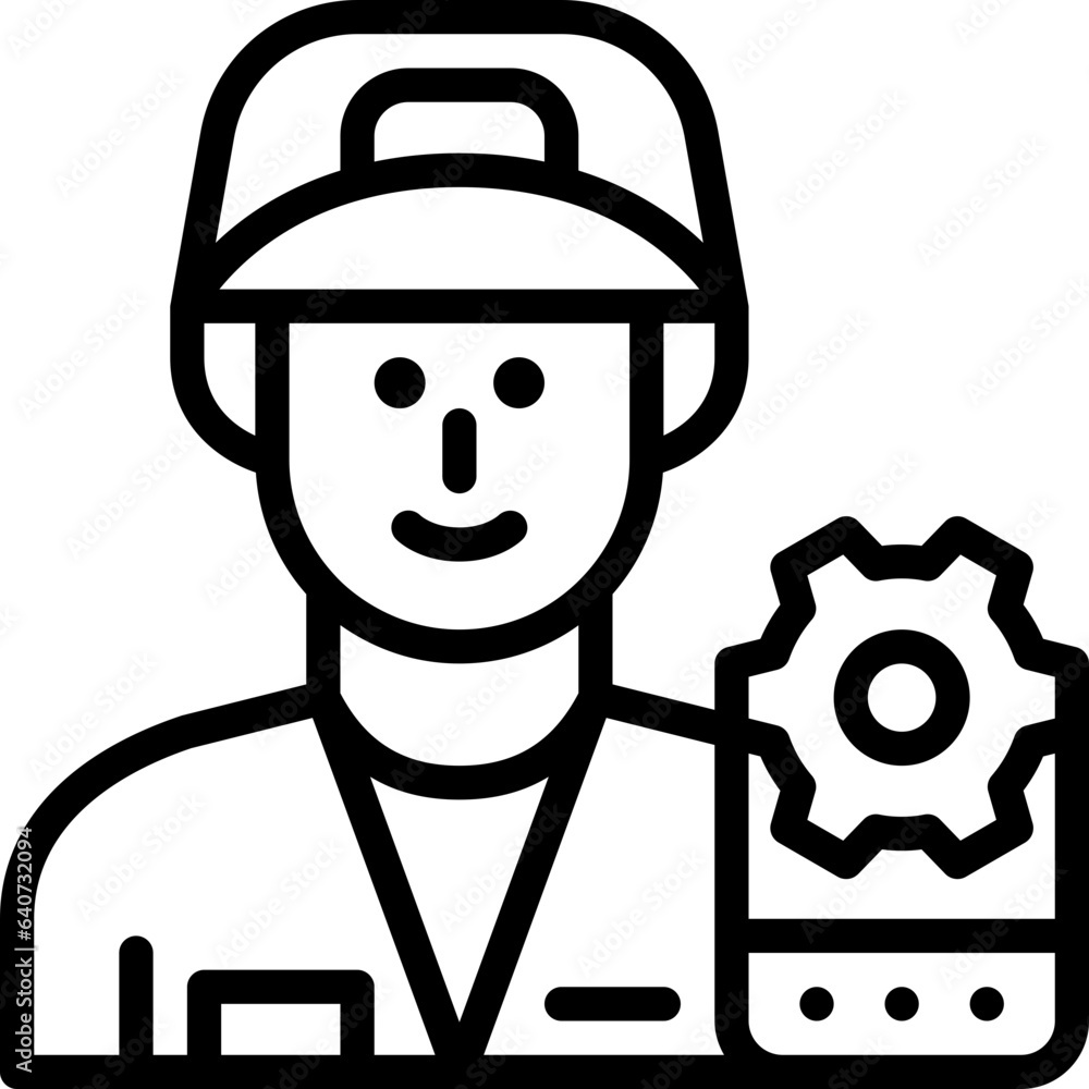 technician line icon technician line icon