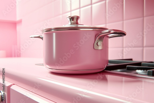 stainless steel pan on the stove