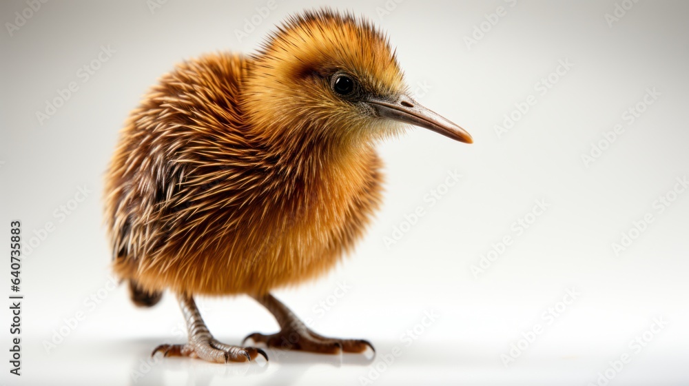 Fototapeta premium Kiwi bird on a white background