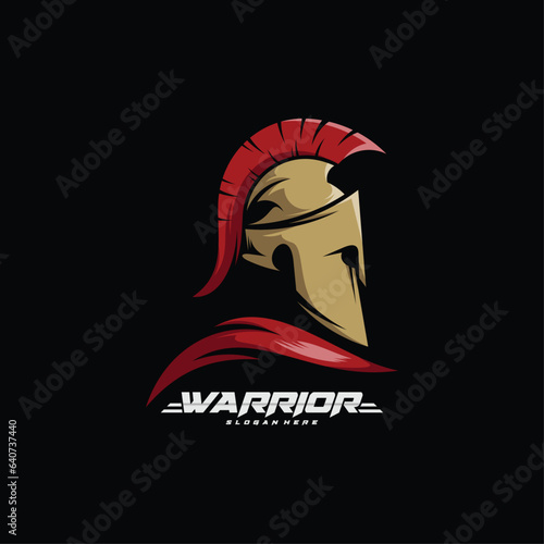 Spartan warrior logo vector illustration design. Warriors logo design template. Creative design