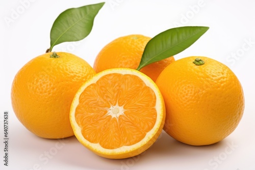Hamamatsu orange fruit isolated on white