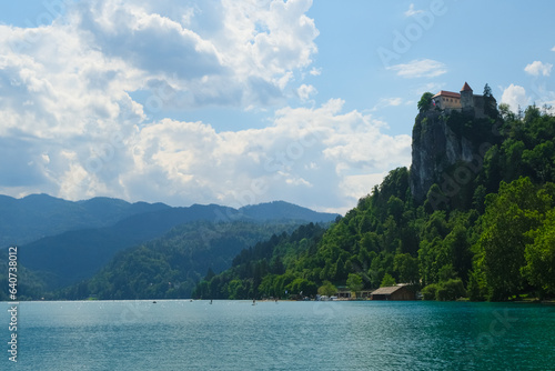 lake Bled view in the mountains